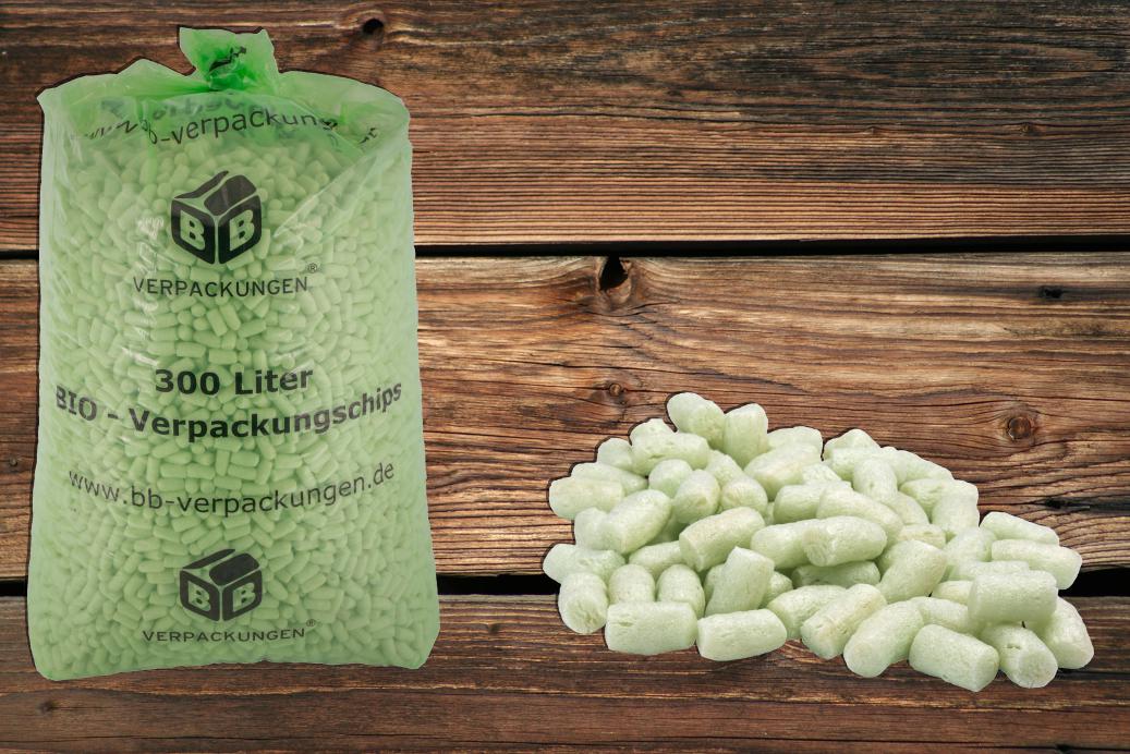 Polsterchips grün 22x30-50 mm biologisch abbaubar 300 Liter